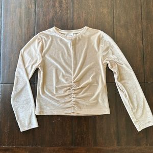 Girls Zara Long Sleeve Fashion Top Velvet Size 10